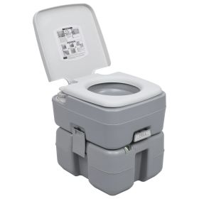 Portable Camping Toilet Gray 5.3+2.6 gal