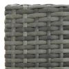 Garden Bar Stools with Cushions 2 pcs Gray Poly Rattan