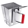 YSSOA Charcoal Chimney Starter Foldable, Collapsible, Silver