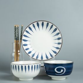 Ceramic Japanese Style Set Household Gift (Option: Chiba oraclebone inscriptions)