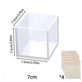 Drop Glue High Lens Surface Cuboid Ornaments Silicone Mold (Option: Cube 70cm)