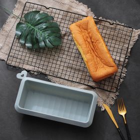 Silicone Rectangular Oven Household Baking Pan Bread Baking Mold (Color: Blue)