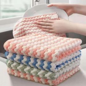 30x30cm 5/10PCS Kitchen Scouring Pad Towel Dishcloth Household Rags Gadget Microfiber Non-stick Oil Table Cleaning Cloth Wipe (Type: 5PCS)