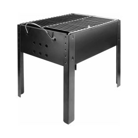 Mini Tabletop Camping Portable Grill Charcoal Barbecue Grill (Color: Black, size: 14 In)