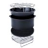 Kitchen Cooking Tool 10Pcs Accessory Baking Basket Pizza Plate Grill Pot For Airfryer 3.2-5.8QT