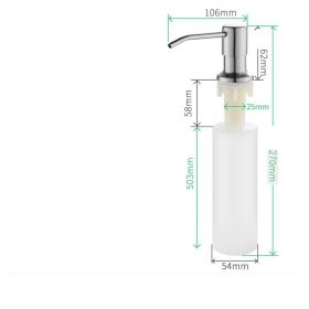 Kitchen Sink Stainless Steel Manual Pressure Liquid Soap Dispenser Bottle (Option: Silver 300ML)