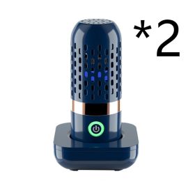 Wireless Capsule Fruit And Vegetable Cleaning Purifier (Option: 2pcs Blue-English version-USB)