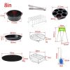 Kitchen Cooking Tool 10Pcs Accessory Baking Basket Pizza Plate Grill Pot For Airfryer 3.2-5.8QT