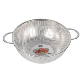 Stainless Steel Drain Basket Kitchen Rice Washing Basket (Option: 28.5cm-Thickened pure steel)